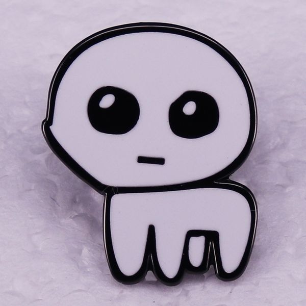 

biological cartoon white four-legged autism biological brooch badge cute anime movies games hard enamel pins collect metal cartoon brooch, Blue
