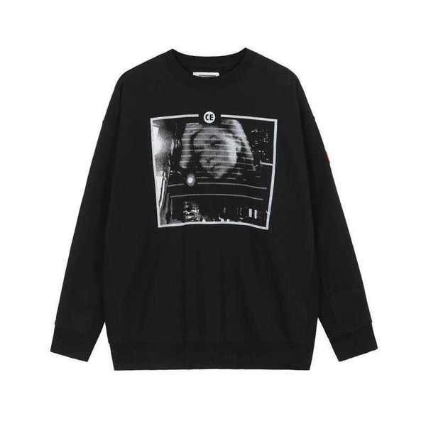 

men's hoodies sweatshirts 22ss steam wave portrait printing cavempt hoodies men women eu size 100 cotton cavempt sweatshirt streetwear, Black