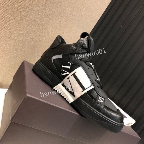 

designer casual dress shoes men women calfskin shoes vintage suede sneakers reflective trainer platform sneaker patchwork leisure shoe size3, Black