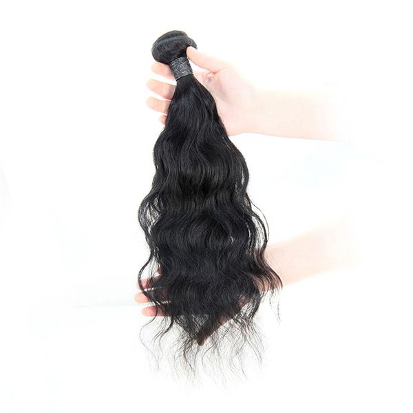 

9a brazilian remy hair bundles natural wave 1 bundle #1b natural black