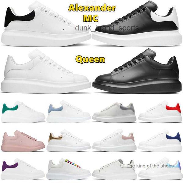 

designer mc queens alexander casual shoes men women platform sneakers luxury suede leather mens tainers outdoor chaussures, Black