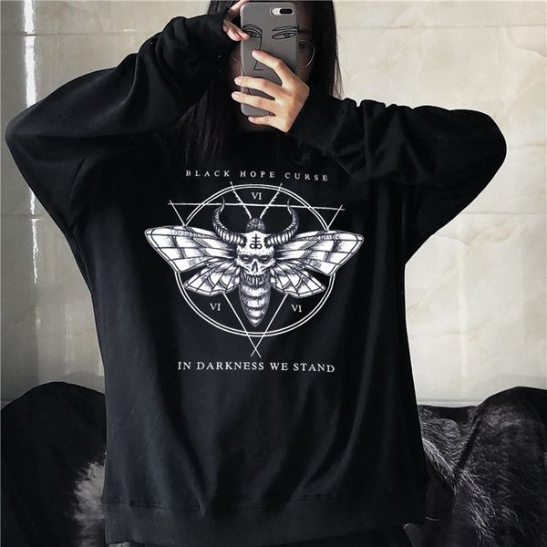 

women s hoodies sweatshirt sweatshirt d hoodie kpop kawaii harajuku undefined drop gothic print streetwear black clothes 230208