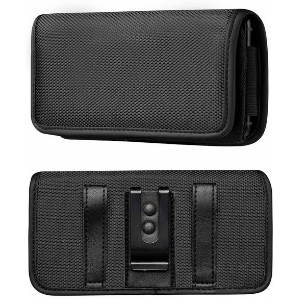 

nylon holster horizontal carrying phone pouch for belt clip holder universal extra large small size for iphone 14 pro max samsung s23 ultra