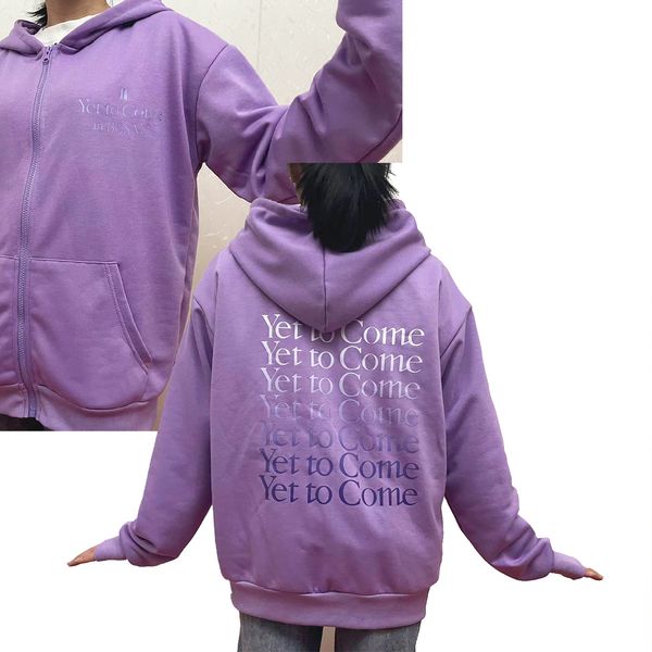 

mens hoodies sweatshirts yet to come zip hoodie kpop hooded 230209, Black