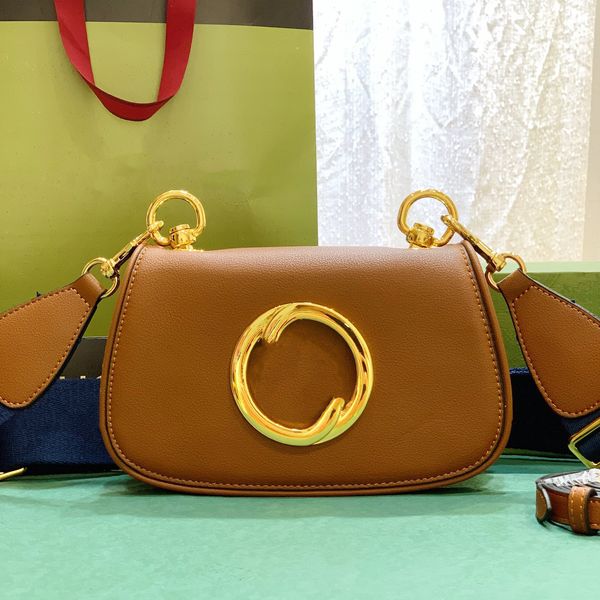 

blondie leather crossbody bags 22cm 29cm two sizes with one leather and streak canvas strap brown black lady designer purses