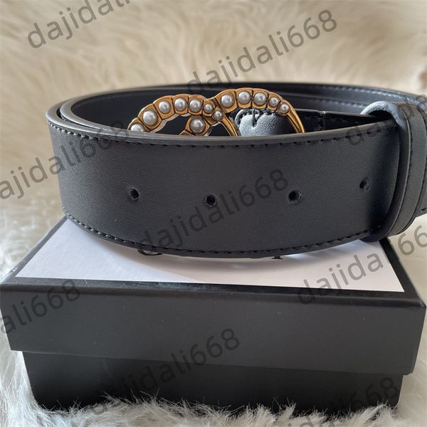 

with box belt designers classic big solid buckle belt men genuine leather ladies man casual letter smooth buckle womens leather belt width 3, Black;brown