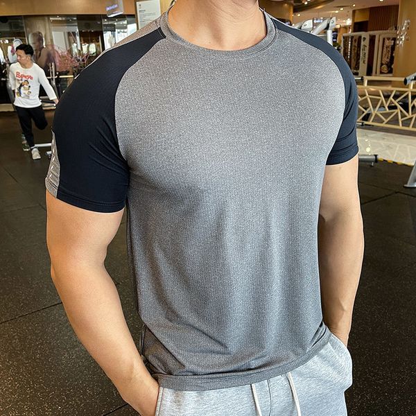 

men s t shirts mens running compression t shirt breathable football sweatshirt tight sportswear fitness short sleeve shirt workout rash guar, White;black