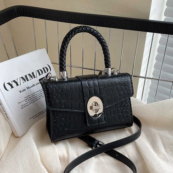 

hbp shoulder crossbody bags totes for women 2023 winter mini pu leather stone pattern handbags with rope handle