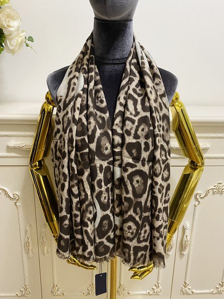 

women's square scarf scarves shawl silk wool cashmere material print letters leopard grain pattern size 130cm - 130cm, Blue;gray