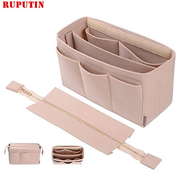 

cosmetic bags cases women make up organizer felt insert bag for handbag travel inner purse girl portable cosmetic bags fit various brand sto