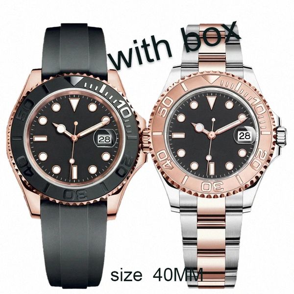 

mens watch designer luxury watches 40mm sliding watchs stainless steel rubber strap automatic mechanical luminous waterproof movement watch, Slivery;brown
