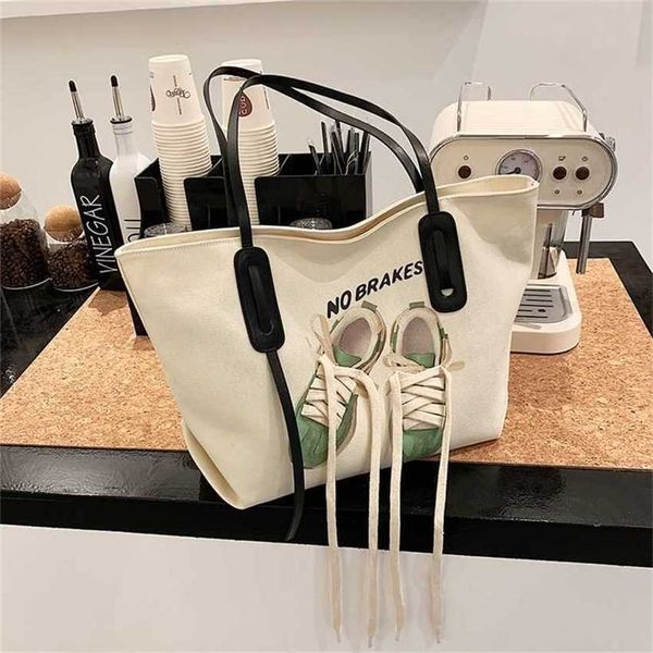 

22% off handbag 2023 new bag canvas women's large capacity personalized shoulder leisure class commuting tote