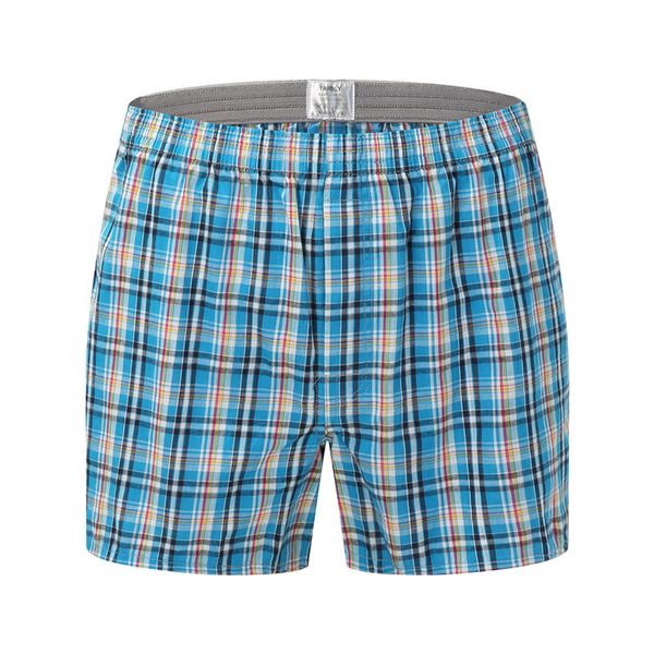 

men's shorts new mens underwear boxers shorts casual cotton sleep underpants brands plaid loose comfortable homewear panties, White;black