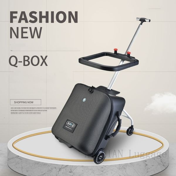 

duffel bags upgraded version baby ride on trolley luggage lazy kids case box scooter suitcase rolling carry ons 20 inch 230208