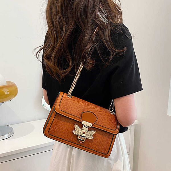

luxury handbags for women crossbody bags bee lock tote casual brand crocodile print leather handbag ladies bag 230209