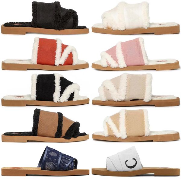 

designer women sandal slippers sliders sandals fluffy shoes fur fuzzy pantoufle womens slides slipper luxury trainers runners mules size, Black