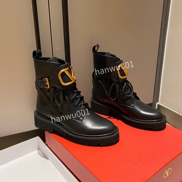 

2023 designer boots autumn winter womens for women 's slip-on round toe ankle boats luxurious ladies brand woman, Black