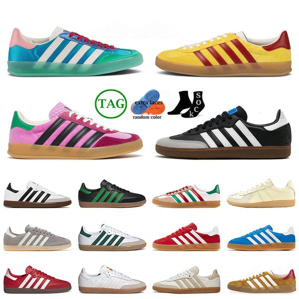 

2023 designer shoes originals samba og vegan gazelle pink velvet monogram light blue suede wales bonner cream green vegan men women luxury s