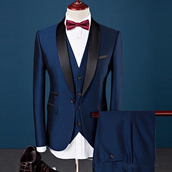 

mens suits blazers custom made latest design handsome wedding slim fit groom tuxedos formal wears shawl lapel groomsman jacketpantsv 230209, White;black