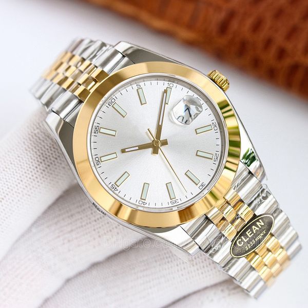 

mechanical watch men watches women wristwatch 3135 and 3235 movement jubilee lady datejust 36mm oyster steel roman number water resist orolo, Slivery;brown