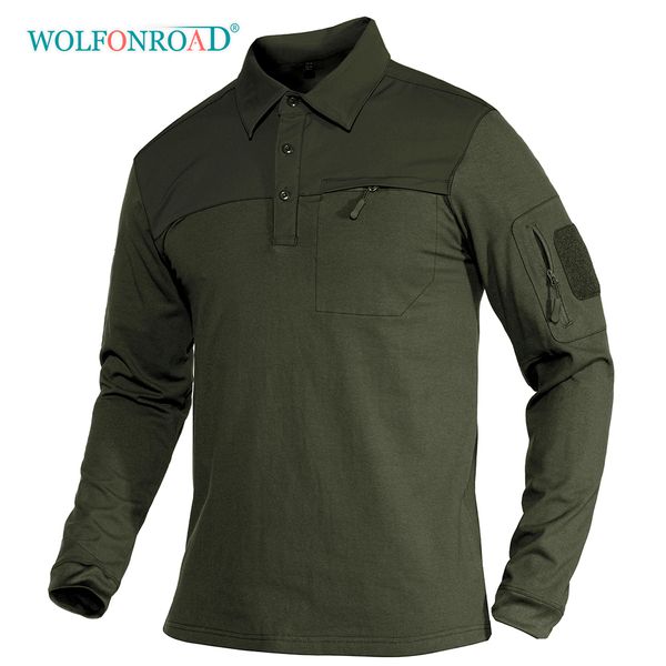 

men s t shirts wolfonroad long sleeve tactical work safari t shirt pullover fishing hunting hiking air soft tee 230208, White;black