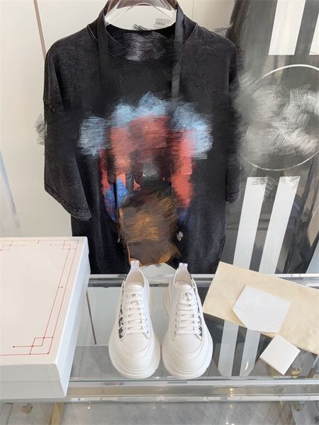 

designer casual leather luxury colorful quality high-shoes calfskin women men ladies size sneaker style shoe, Black