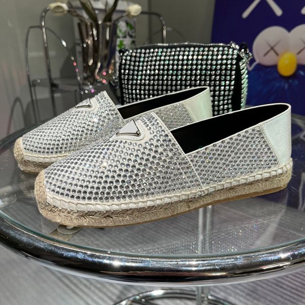 

womens dress shoes flat cloth shoes vintage sewing linen shoes slippers rhinestone canvas lazy casual shoes sandals slippers loafer non-slip, Black