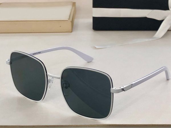 

ashion designer 55ys sunglasses for women classic vintage square shape metal sun glasses outdoor trendy versatile style anti-ultraviolet pro, White;black