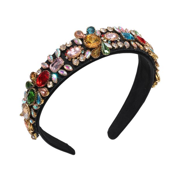 

new fashion designer headbands boutique 2023 women hair hoop hair accessory girls crystal beaded glitter baroque rhinestone embellished head