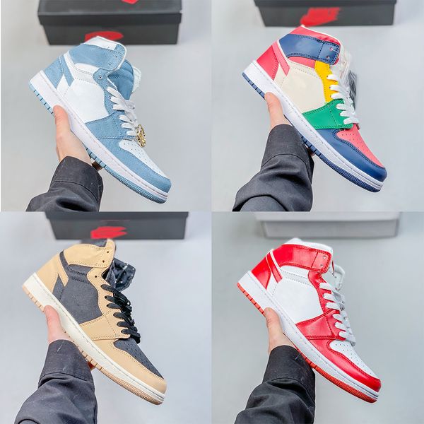 

2023 mate leather desiger high basketball shoes fashion vintage syracuse all stars project unicorn doraemon panda dream team men women sneak, Black