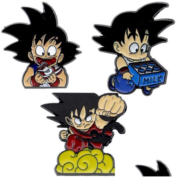 

pins brooches one piece gear fourth monkey d luffy metal enamel lapel badge brooch pin 3 colors drop delivery jewelry dh805, Gray
