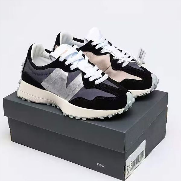 

sports shoes new 327color matching fashion style pig eight leather deerskin splicing constitute nostalgic temperament non-slip rubber outsol