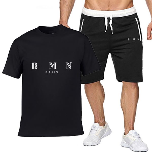 

men's tracksuits t-shirt suit letter street casual wear print breathable summer suit shorts t-shirt outdoor sports asian size s-3xl sui, Gray