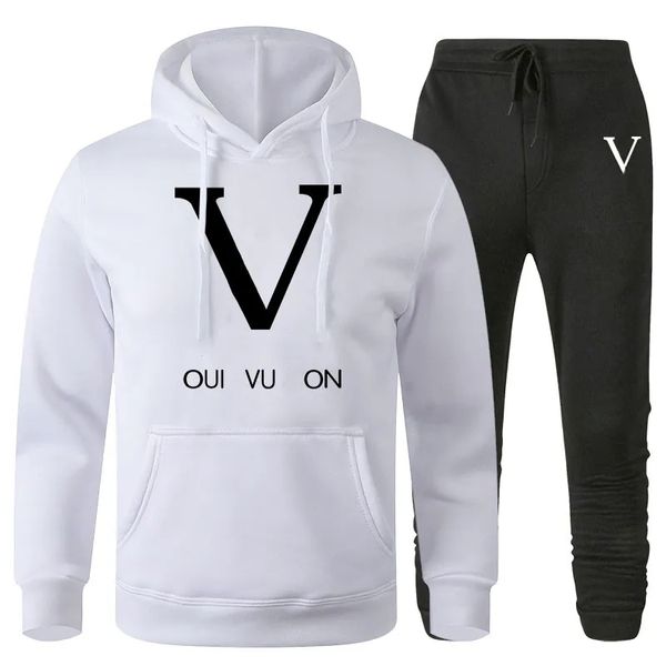 

fashion autumn winter men's tracksuits women designer clothes sets hoodie pants jacket casual sweatshirt tech fleece louishoodies jogge, Gray