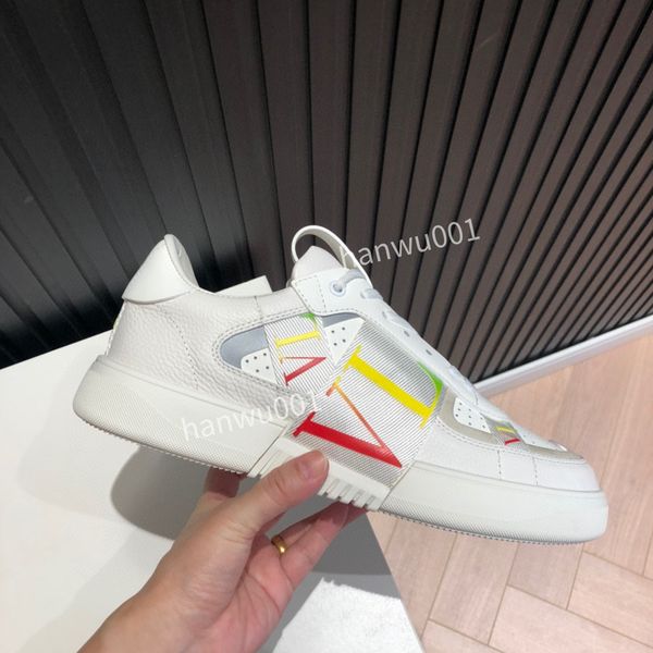 

2023 brand calfskin custom sneakers shoes men outdoor trainers comfort platform skateboard walking new, Black