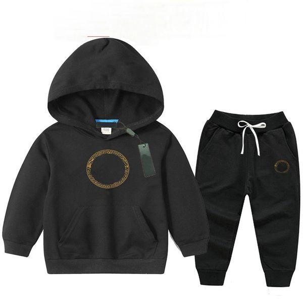 

in stock kids clothing sets boys girls tracksuits suit letters print 2pcs designer jacket pant suits 90-150, White
