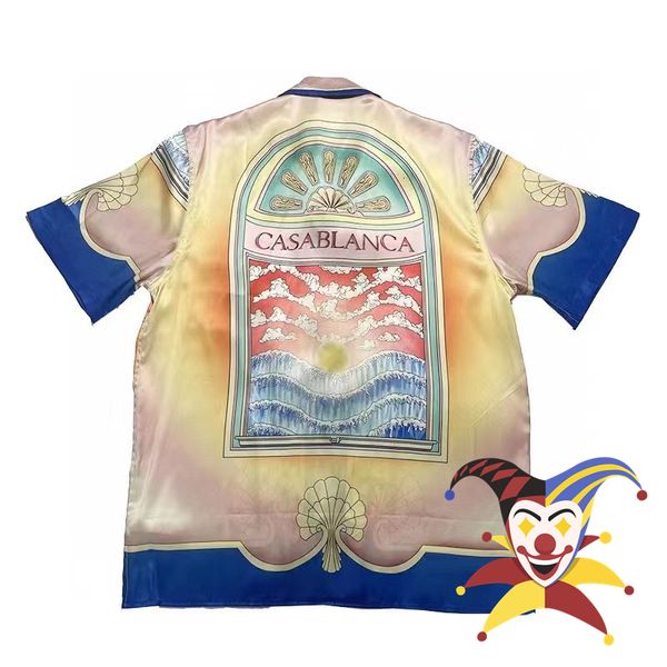 

men's casual shirts casablanca men women hawaiian shirt 230209, White;black