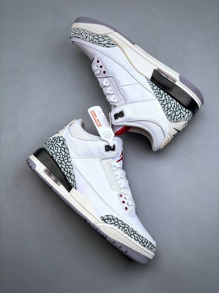 

original quality wholesale jumpman 3s basketball shoes men women 3 white cement reimagined summit white fire red classic designer sneakersic