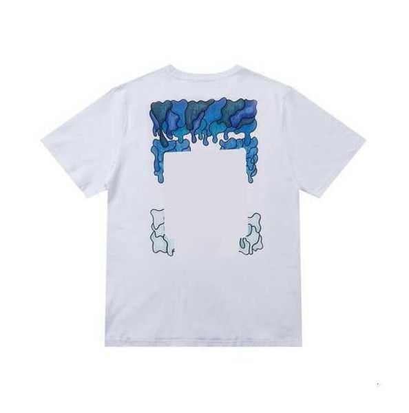 

23s fashion designer offs t shirts brand tees mens luxury t-shirt religious oil painting letter back arrow tshirts clothing loose cotton wom, White;black