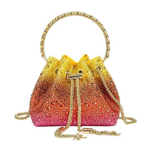 

diamonds designers handbag shoulder bags womens designer bag colored handmade diamond bucket bags gradual volcano tote bag shiny chain messe