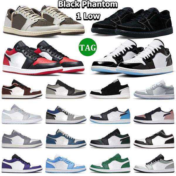 

shoes &sandals 1 low og men women 1s black phantom reverse mocha concord bred shadow toe wolf grey bordeaux sports sneakers
