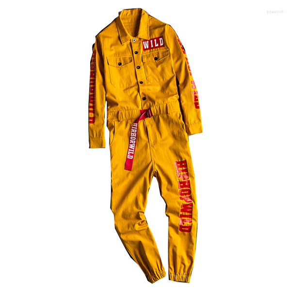 

men's jeans 2023 men's letter print long sleeve yellow jogging jumpsuit y2k youth overalls, Blue
