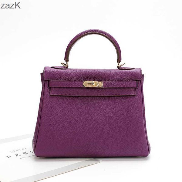 

bag cowhide quality high designer kellies layer togo herm es leather pattern lychee bags 2023 single shoulder handbag casual women's 3h
