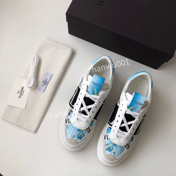 

2023 luxury brand sneakers dress shoes designer sneaker genuine leather women shoe size35-44, Black