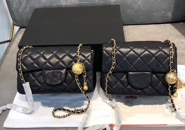 

small golden ball women shoulder bag luxury handbag chain clamshell purse black leather crossbody bag designer bag brand bag casual top