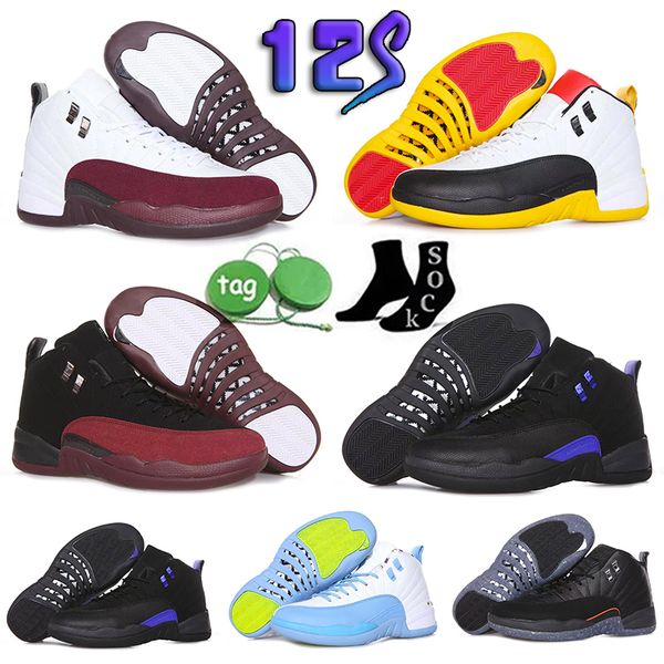 

2023 12s floral mens basketball shoes stealth 12 retro hyper royal university light grey dark concord gym flu game the master taxi easter me