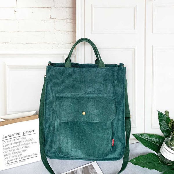 

evening bags corduroy bag for women 2023 shopper bag designer handbag autumn and winter girls student bookbag female canvas shoulder tote ba