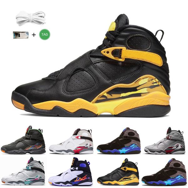 

og high jumpman 8 8s men basketball shoes 3m reflective aqua paprika raid south beach taxi three peat countdown pack mens outdoor trainers s, Black