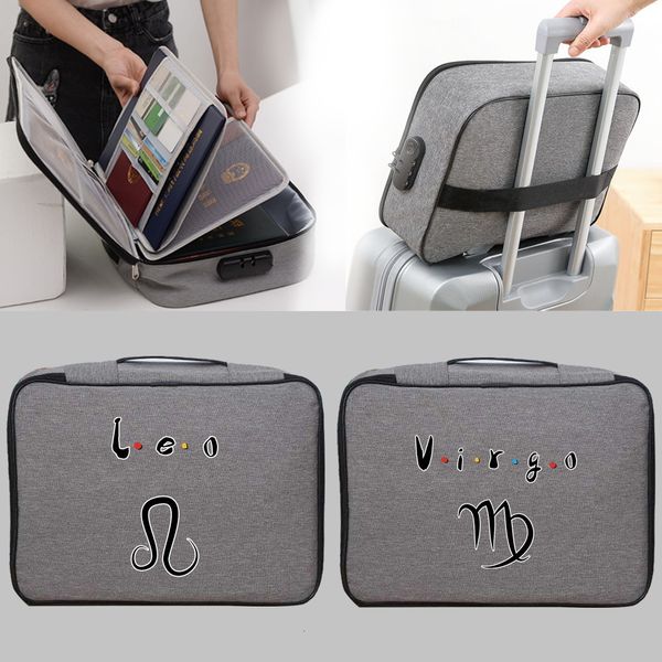 

briefcases large document storage bag organizer file folder passport holder password lock print oil toy privacy 230210