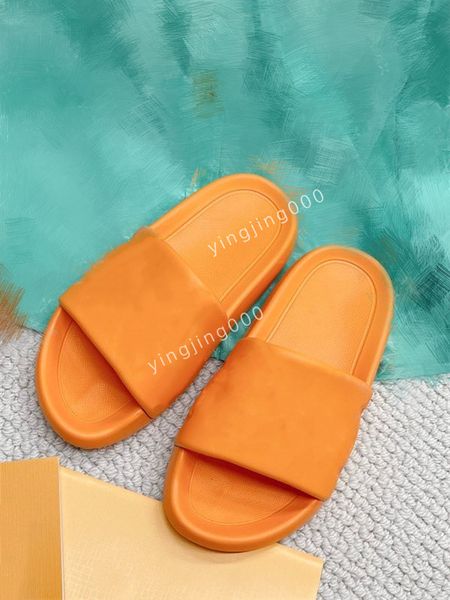 

2023 slipper pool pillow mules women designers sandals sunset flat comfort mules padded front strap slippers fashionable size35-45, Black